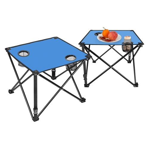 Foldable Camping Table Portable Lightweight Travel Mini Table Cup Holders & Carrying Bag