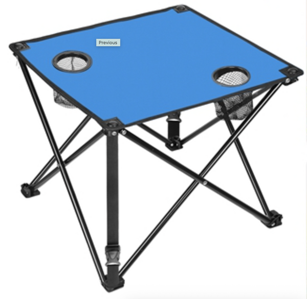 Foldable Camping Table Portable Lightweight Travel Mini Table Cup Holders & Carrying Bag