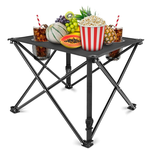 Foldable Camping Table Portable Lightweight Travel Mini Table Cup Holders & Carrying Bag