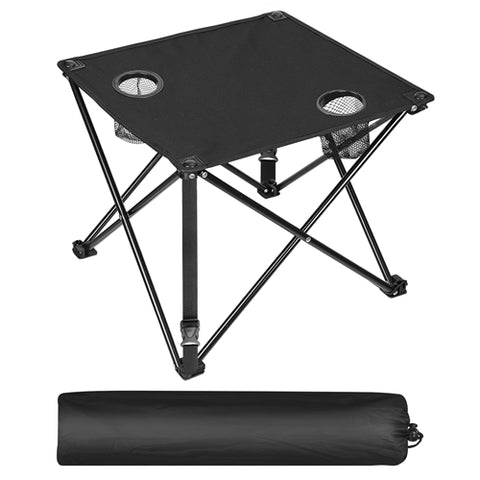 Foldable Camping Table Portable Lightweight Travel Mini Table Cup Holders & Carrying Bag