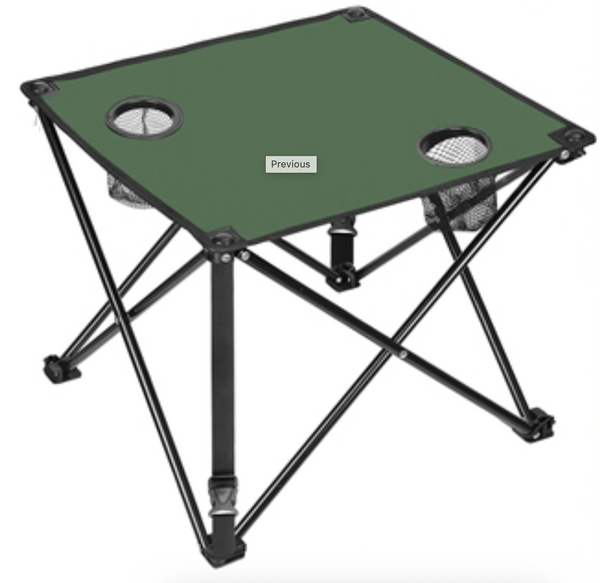Foldable Camping Table Portable Lightweight Travel Mini Table Cup Holders & Carrying Bag