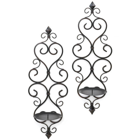 Scrolled Metal Wall Sconce & Candle Stands | European Style