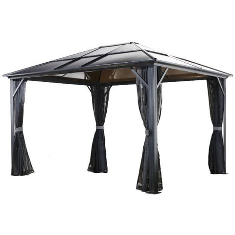 Meridien Gazebo 10x12, 10x14, or 12x16 Frame Grey Roof Tinted - Buy Online at YardEpic.com
