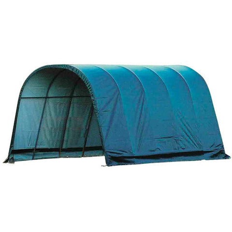 12x20x10 Round Style Shelter, Run-In Green Cover - Buy Online at YardEpic.com