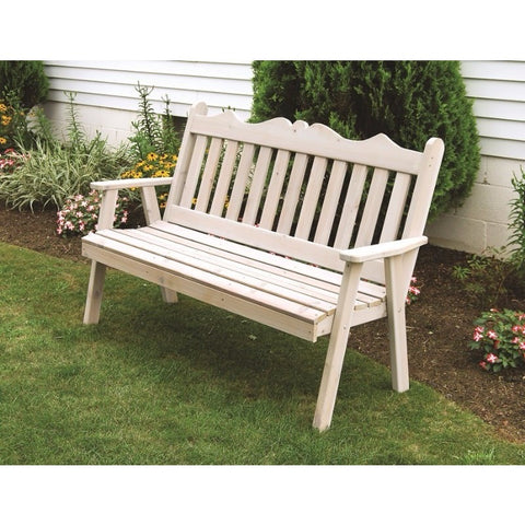 Royal English Garden Bench in Cedar - Buy Online at YardEpic.com