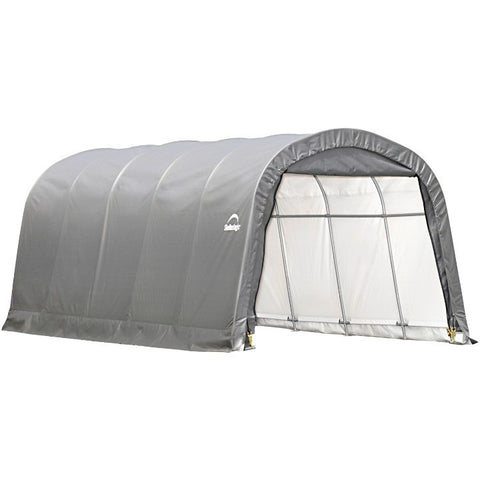 12x20x8 ft. Round Style Shelter, 6-Rib Frame, Grey Cover - Buy Online at YardEpic.com