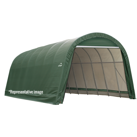 10x8x8 Round Style Shelter, Grey/Green Cover - Buy Online at YardEpic.com