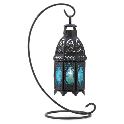 Colored Glass Hanging Candle Lanterns