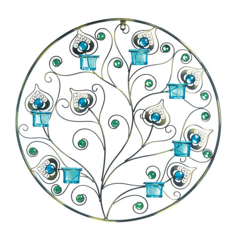 Peacock Theme Candle Holder & Wall Sconces