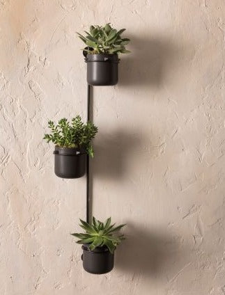 Mark's Vertical Wall Hanging Clay Pots Hanger Stand Metal Ceramic