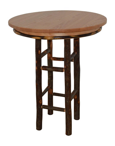 Round Hickory Bar Table