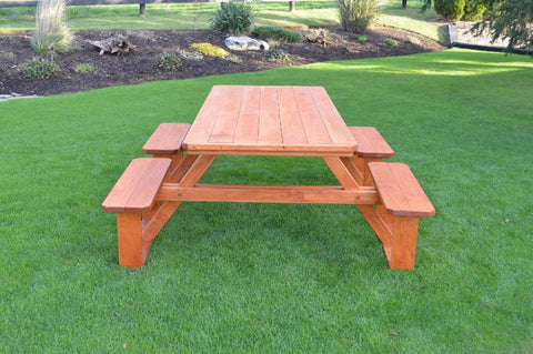 Rectangle Walk-In Table 8 Foot Attached Benches