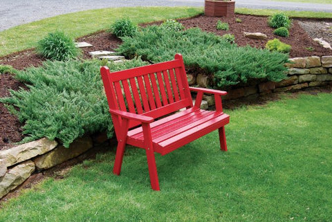 Traditional English Garden Bench in HDPE Poly Lumber