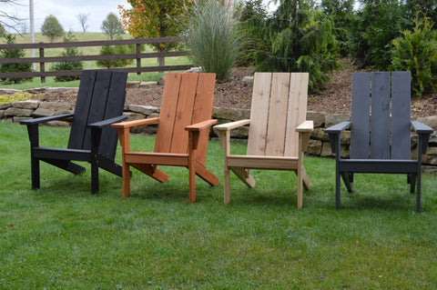 Modern Adirondack Chair in Cedar Wood