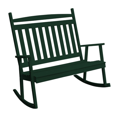 Double Classic Porch Rocker Bench in Pine