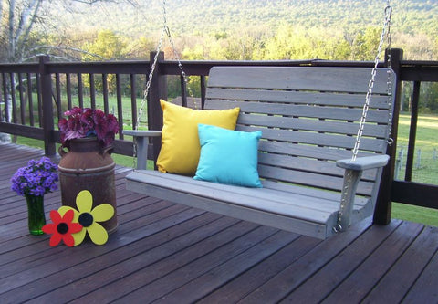 Highback Swing Bench in Pine Wood