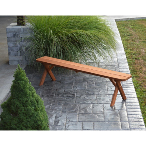 Cross-leg Bench in Cedar - Buy Online at YardEpic.com