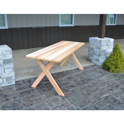 Cross-leg Table in Cedar - Buy Online at YardEpic.com