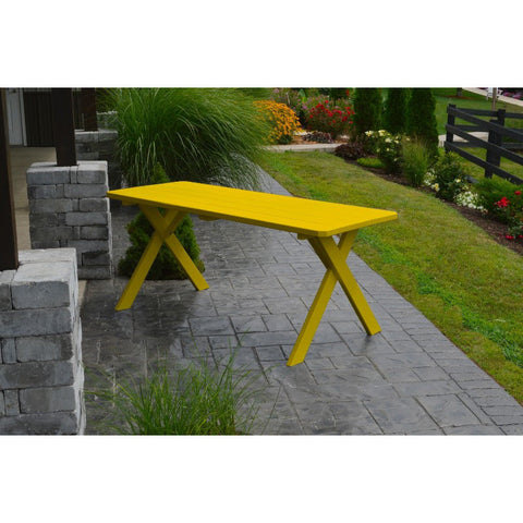 Cross-leg Table in Yellow Pine Wood - Buy Online at YardEpic.com
