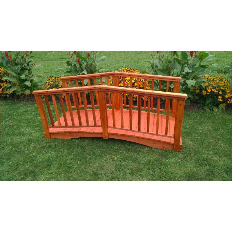 Outdoor Cedar Wood Garden Yard Bridge Pond Walkway – YardEpic