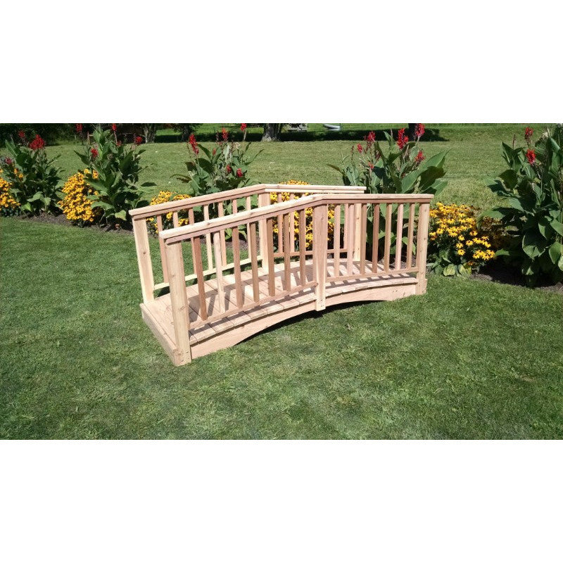Outdoor Cedar Wood Garden Yard Bridge Pond Walkway – YardEpic