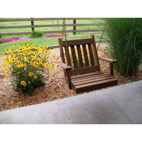 Traditional English Chair Swing in Cedar - Buy Online at YardEpic.com