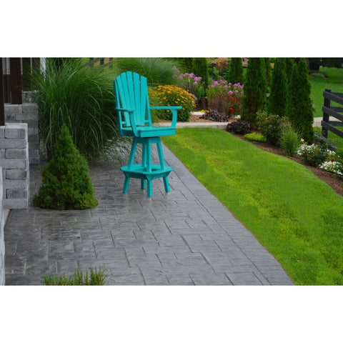 Adirondack Swivel Bar Chair w/ Arms in Poly HDPE - Buy Online at YardEpic.com