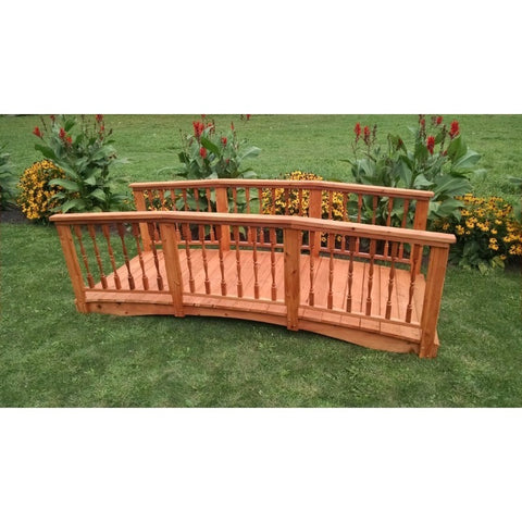 4 Ft. Wide Spindle Bridge w/ High Hand Rails in Cedar - Buy Online at YardEpic.com