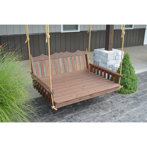 Royal English Garden Swing Bed in Cedar Wood - Buy Online at YardEpic.com