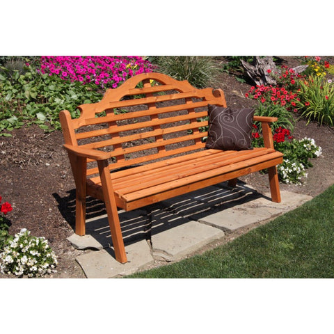 Marlboro Garden Bench in Red Cedar - Buy Online at YardEpic.com