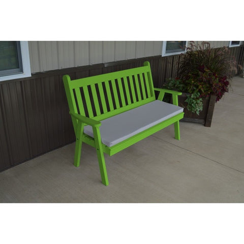 Traditional English Garden Bench in Pine Wood - Buy Online at YardEpic.com
