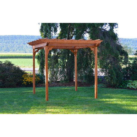 8' x 8' Cedar Wood Pergola w/ Swing Hangers - Buy Online at YardEpic.com
