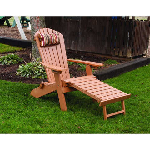 Poly Folding/Reclining Adirondack Chair w/ Pullout Ottoman - Buy Online at YardEpic.com
