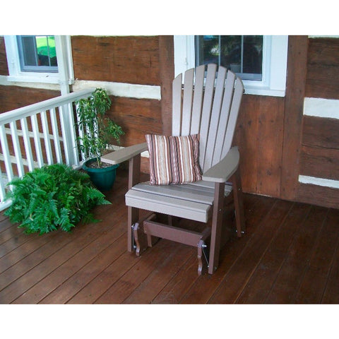 Adirondack Gliding Chair in Poly HDPE Recycled Plastic - Buy Online at YardEpic.com