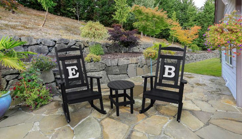 Classic Rocker Chair in HDPE Poly w/ Monogram
