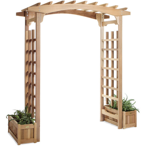 6 Foot Pagoda Arbor with Planters - All Things Cedar - Buy Online at YardEpic.com