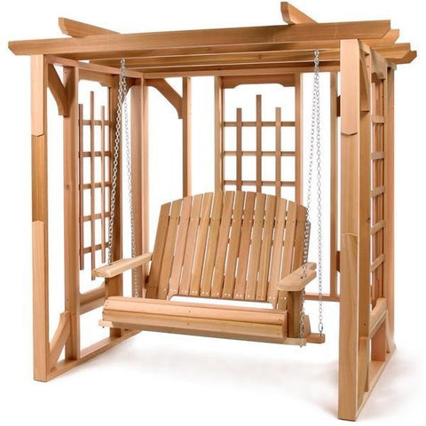Pergola with Swing Set PO72U-S - All Things Cedar - Buy Online at YardEpic.com