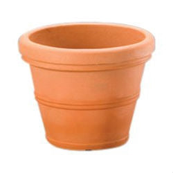12 inch terracotta plant pots Weathered Terracotta 12-inch Diameter Round Planter in Poly Resin