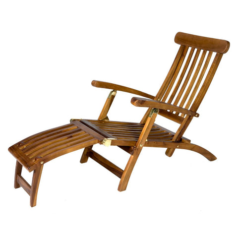 5 Position Steamer Lounge Chair in Teak Wood