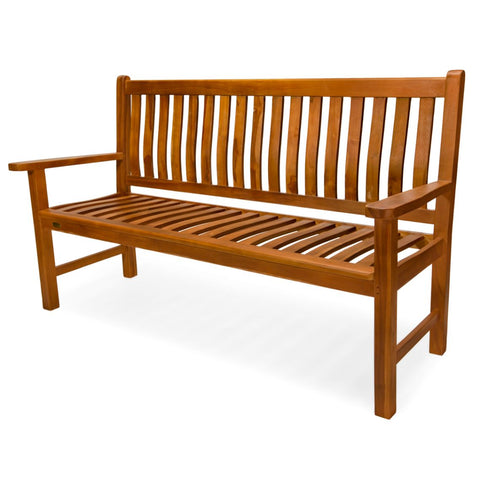 5 Foot Wide Teak Wave Bench