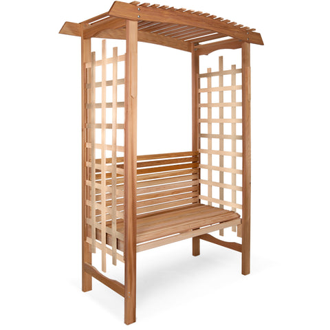 Cedar Garden Arbor with Bench - All Things Cedar