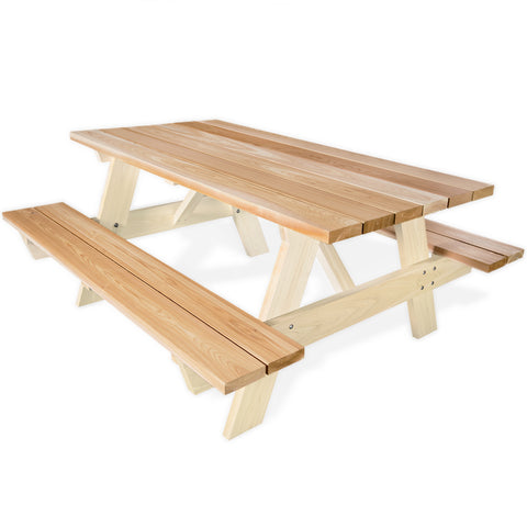 Classic Outdoor Wooden Picnic Table, 6 Ft
