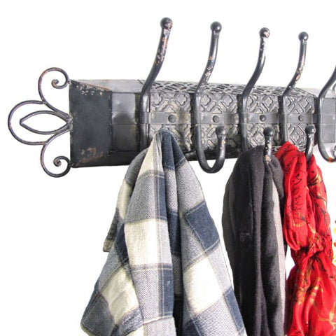 Antique Style Metal Mounted Wall Hook | Clothing Jacket Key Hooks