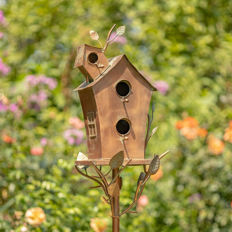 Large Double-Hole Bird House Stakes Birdhouses on Pole