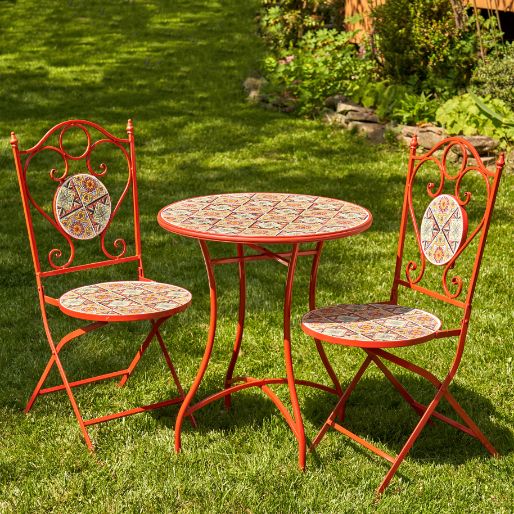 Mosaic Bistro Table Chair and Plant Stand Sets in Over 10 Styles!