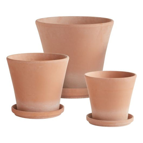 Reeves Terracotta Clay Ceramic Grower Pots & Saucer Collection 3 Sizes
