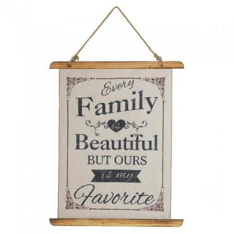 Linen Wall Art | Every Family is Beautiful, Smell the Coffee