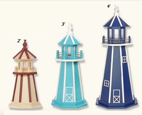 Lighthouses in Wood (Pick Your Colors)