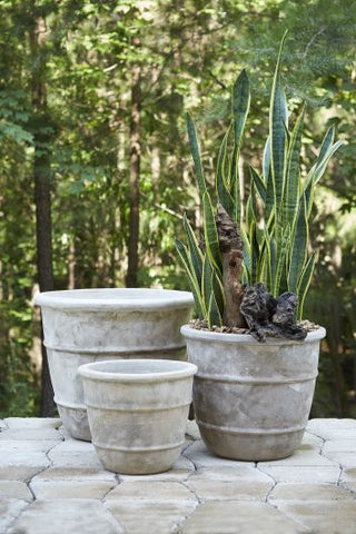 Sutton Planter Pots Beige Ceramic Grower Indoor Outdoor Eco-Friendly