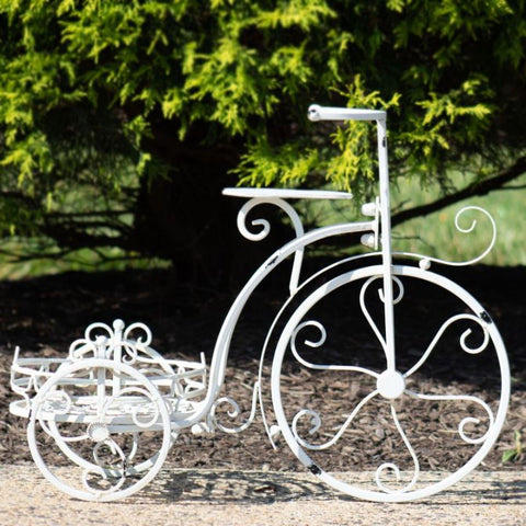 One Pot Tricycle Bicycle Metal Plant Stand Flower Displays Antique Style